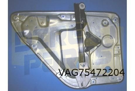 Skoda Fabia (-4/07) raammechaniek met deurpaneel Links achte, -, -, Nieuw, Ophalen of Verzenden