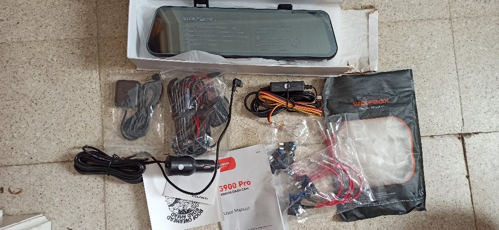 Wolfbox G900 Pro 4K Wifi GPS 128gb Mirror dashcam, Auto diversen, Ophalen of Verzenden, Nieuw