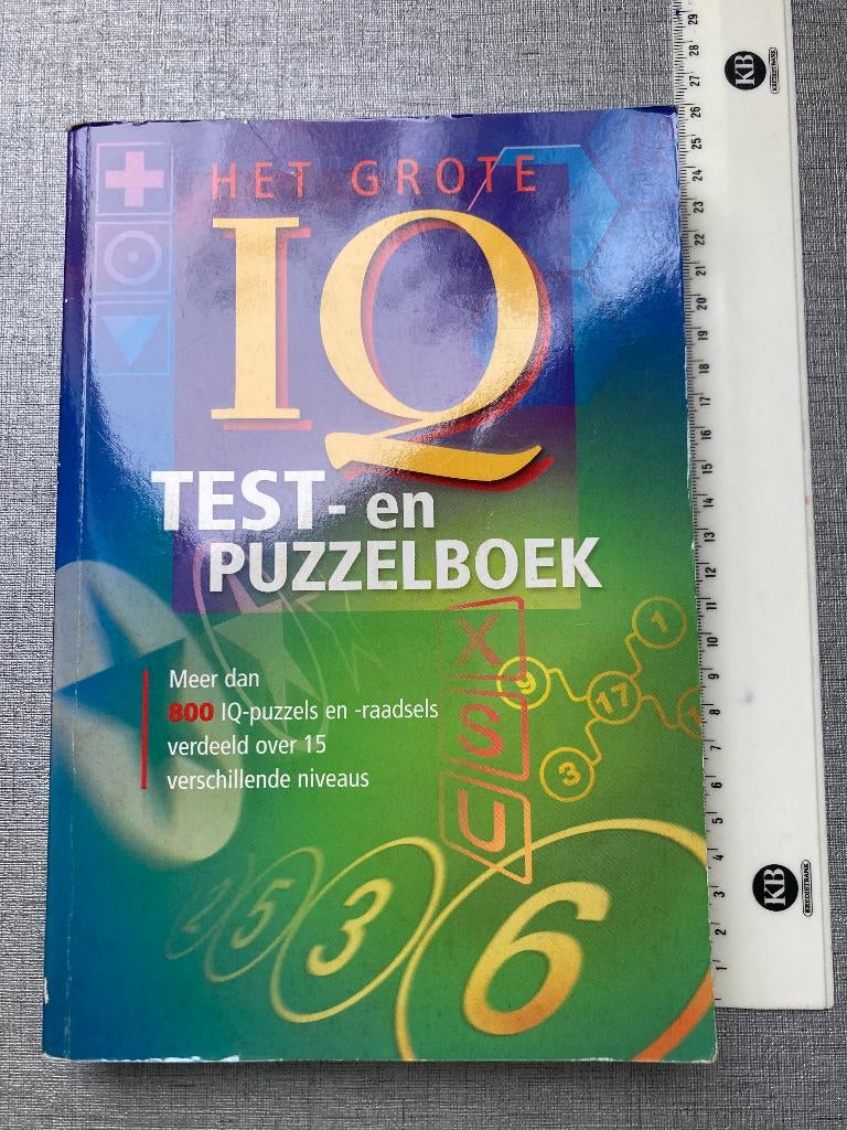IQ TEST EN PUZZELBOEK, Hobby en Vrije tijd, Denksport en Puzzels, Ophalen of Verzenden, Gebruikt, Puzzelboek