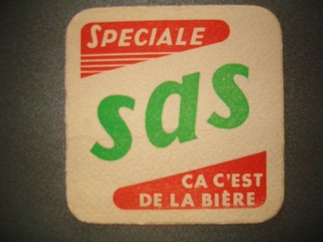 Tapis à bière Het Sas Boortmeerbeek : 93 x 93 mm, Enlèvement ou Envoi, Utilisé, Sous-bock