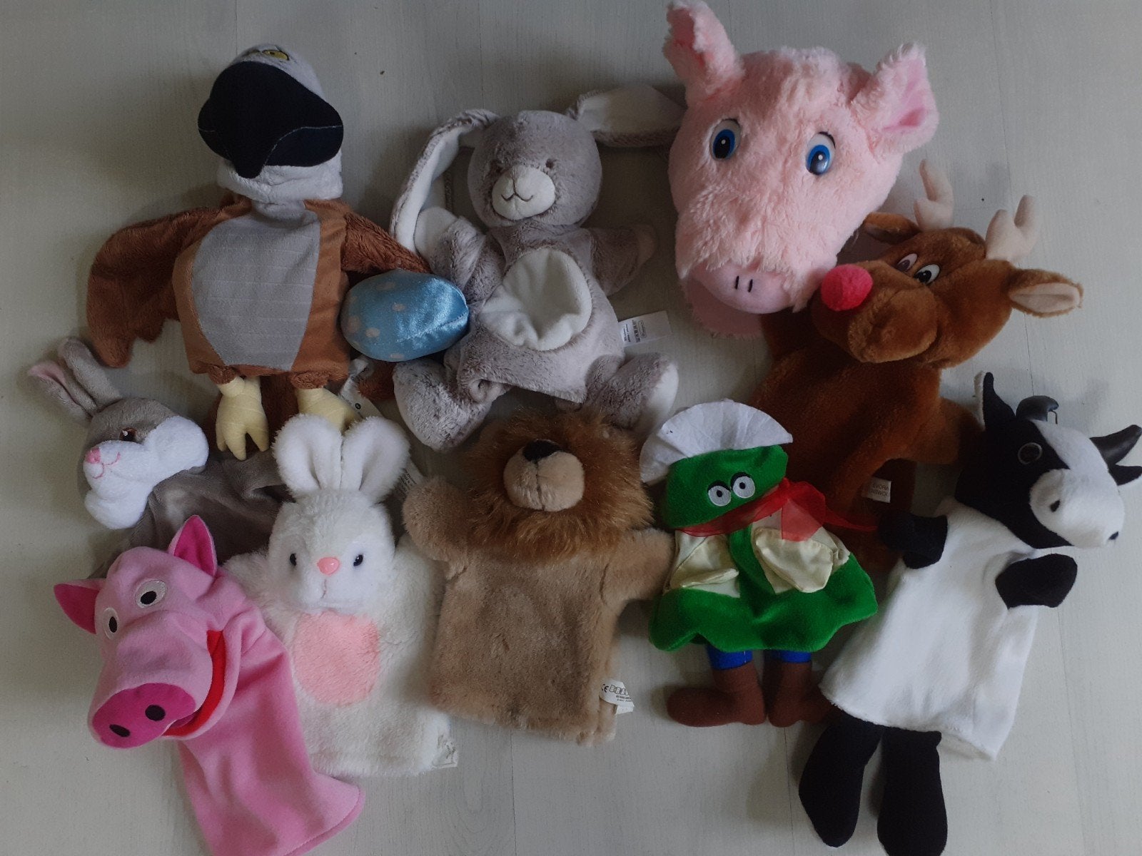 Zachte handpoppen poppenkastpoppen ( B ), Verzamelen, Poppen, Ophalen of Verzenden