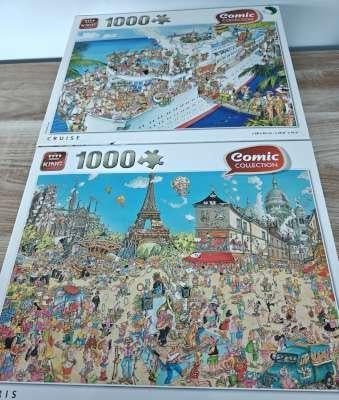 2 puzzels van 1000 stuks van king, Ophalen, 500 t/m 1500 stukjes, Zo goed als nieuw, Legpuzzel