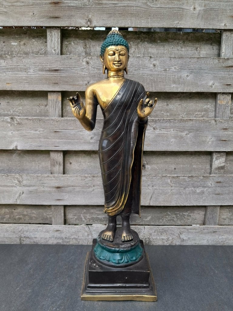 Bronzen Boeddhabeeld/Karana Mudra/Azië/45 cm, 45 cm, Balibrons, Nieuw, Ophalen of Verzenden