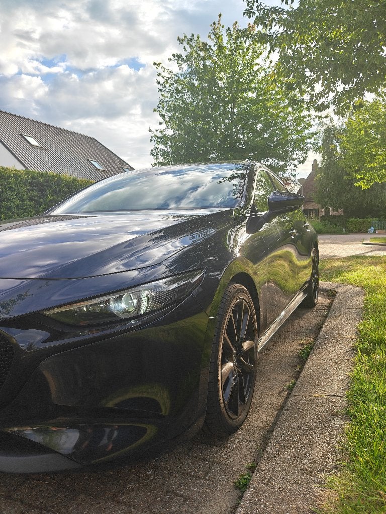 Mazda 3 Full option, Auto's, Mazda, Blauw, Leder, Elektrisch, 5 deurs