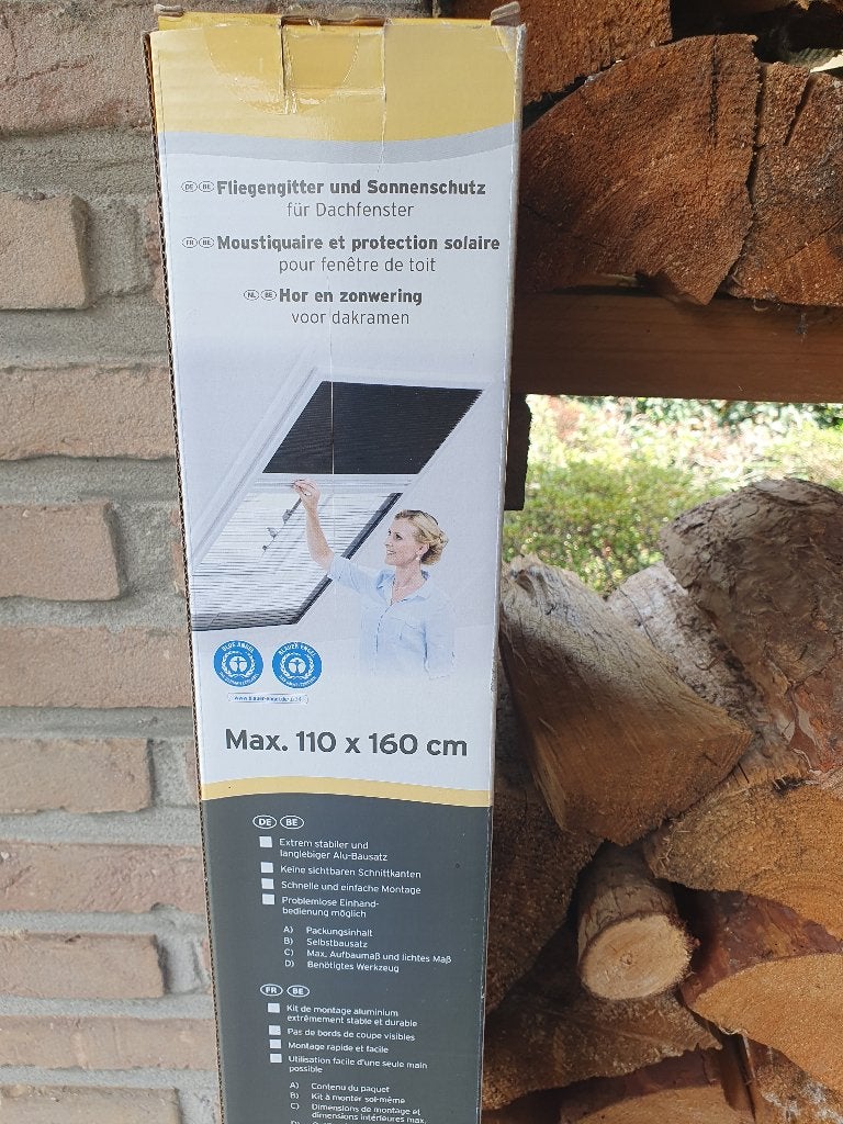 Hor en zonwering 110 x 160 voor dakraam, Neuf, Moins de 200 cm, Synthétique, Enlèvement