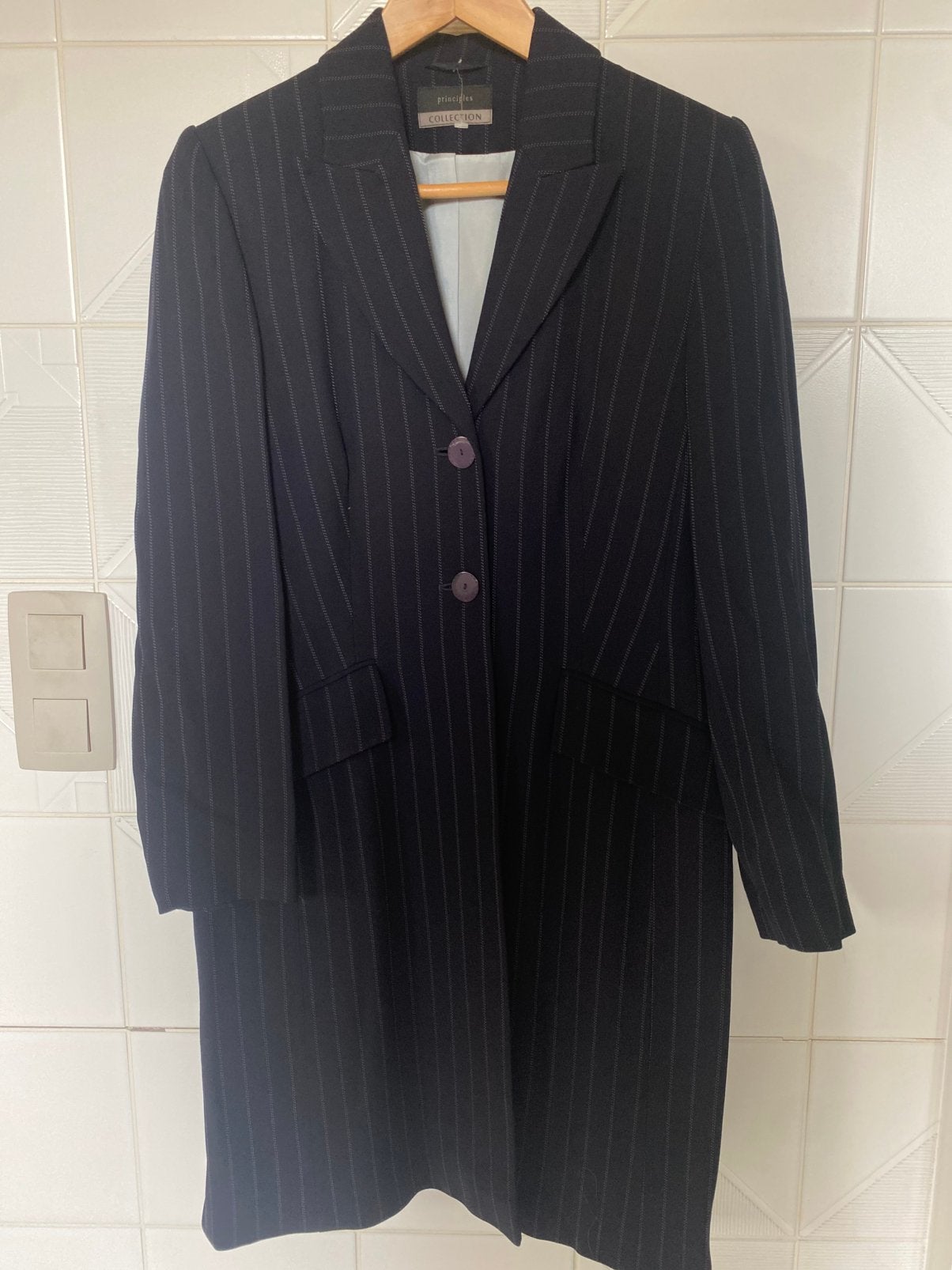 Lange blazer jas van Principles Collection, Ophalen of Verzenden, Nieuw, Maat 48/50 (M), Blauw