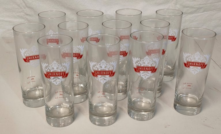 Lot de 11 verres Long Drink / Highball Smirnoff - Vintage, Collections, Enlèvement, Neuf
