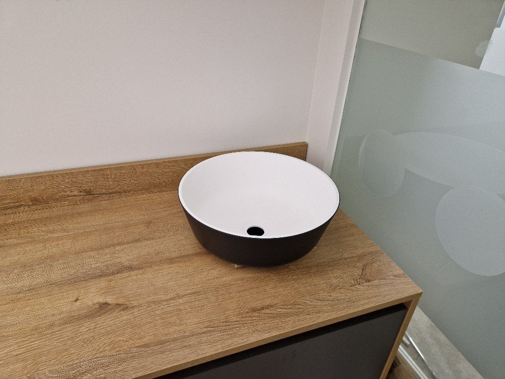 2 vasques Qisani à poser. H: 13,5cm, Diamètre: 36,7cm Neuves, Enlèvement ou Envoi, Neuf, Lavabo