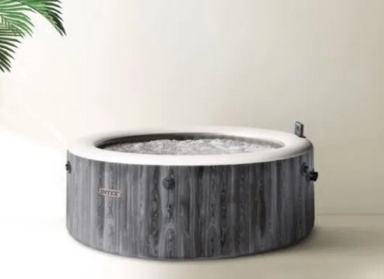 Intex PureSpa Greywood Bubble Deluxe SB-HW20N, Jardin & Terrasse, Bains à remous et Spas, Enlèvement, Comme neuf, Tapis de sol