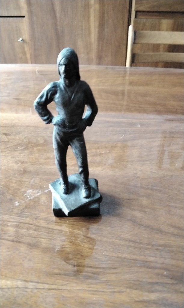 pêcheur en bronze, Enlèvement