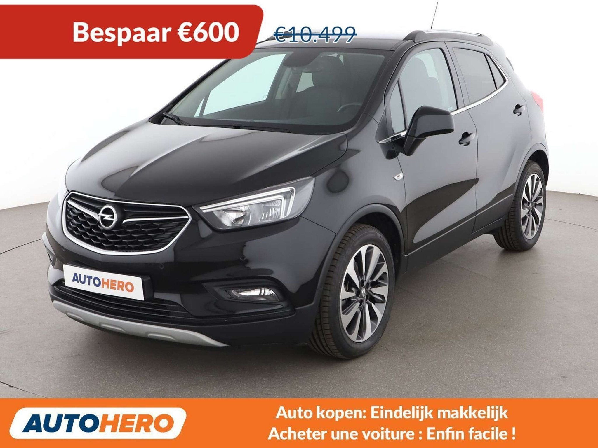 Opel Mokka X 1.4 Turbo Innovation Start/Stop (bj 2017), Auto's, Zwart, MokkaX, Zwart, Leder