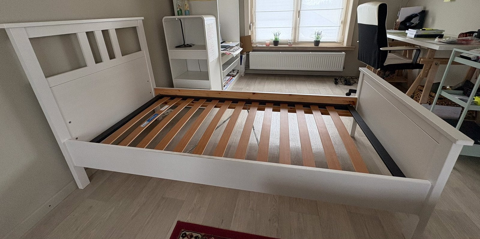 Bed 1 persoon Kledingkast # kot, Ophalen, Wit, 200 cm, Hout