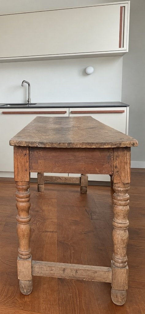 Antieke landelijke tafel – massief hout, patina, Antiek en Kunst, Ophalen
