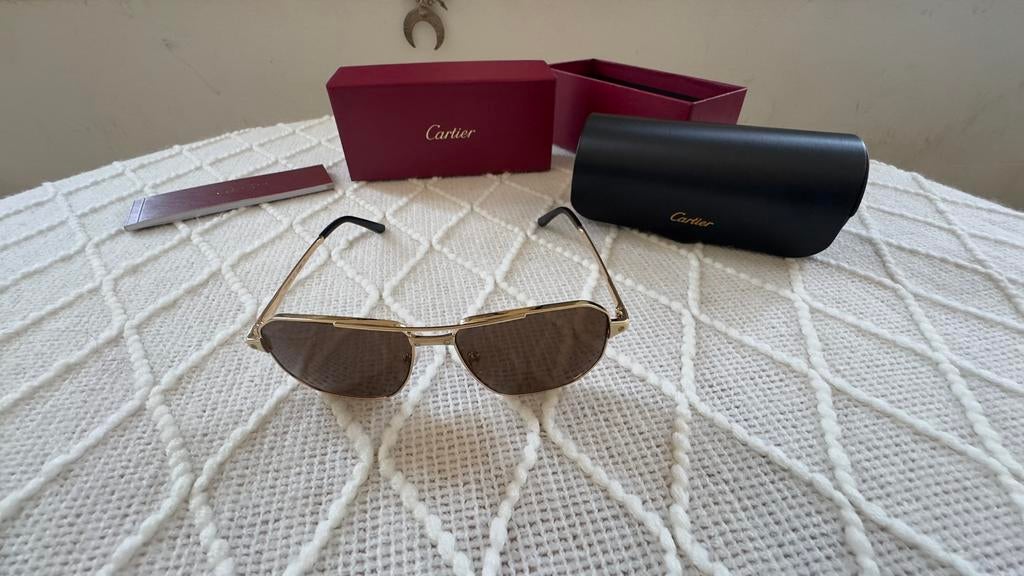 Lunettes de soleil Cartier, Bijoux, Sacs & Beauté, Lunettes de Soleil & Lunettes | Hommes, Enlèvement ou Envoi, Comme neuf, Lunettes de soleil