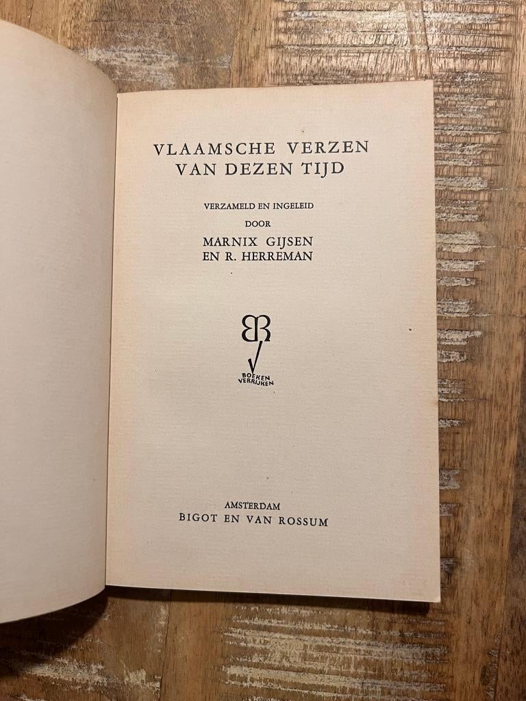 Vlaamsche verzen van dezen tijd - Marnix Gijsen en R. Herrem, Enlèvement ou Envoi, Utilisé, Marnix Gijsen en R. Herreman, Plusieurs auteurs