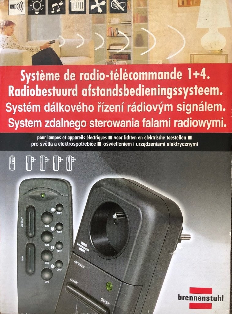 Système de radio-télécommande Brennenstuhl (4+1), Bricolage & Construction, Électricité & Câbles, Comme neuf, Autres types, Enlèvement ou Envoi