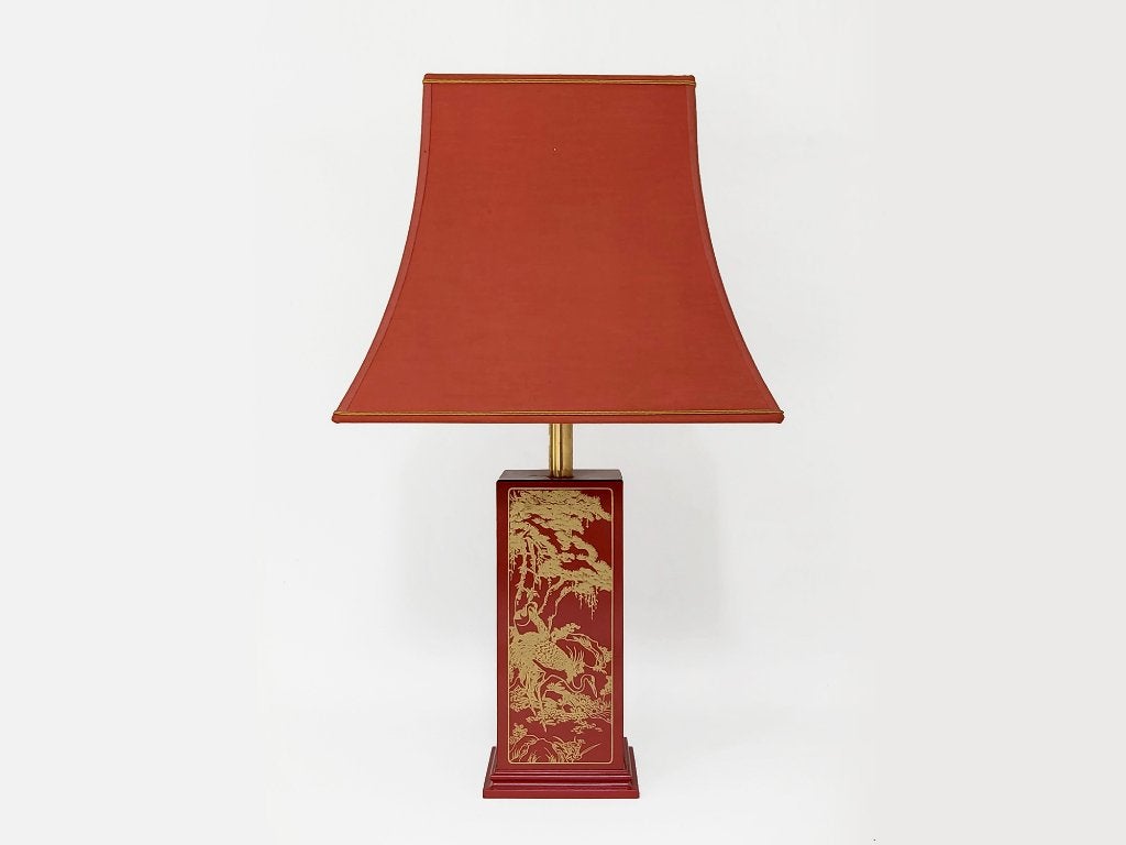 tafellamp Chinoiserie Claude Mahey, Verzamelen, Retro, Ophalen of Verzenden, Huis en Inrichting
