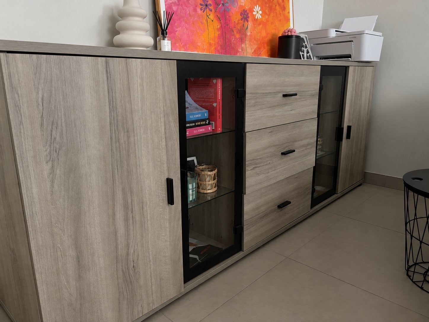 Grote lage kast/ dressoir, Enlèvement, Comme neuf