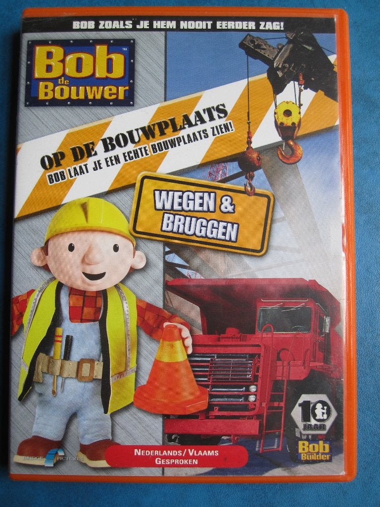 Bob de bouwer - Op de bouwplaats - Wegen & bruggen, Cd's en Dvd's, Dvd's | Kinderen en Jeugd, Zo goed als nieuw, Poppen, Alle leeftijden