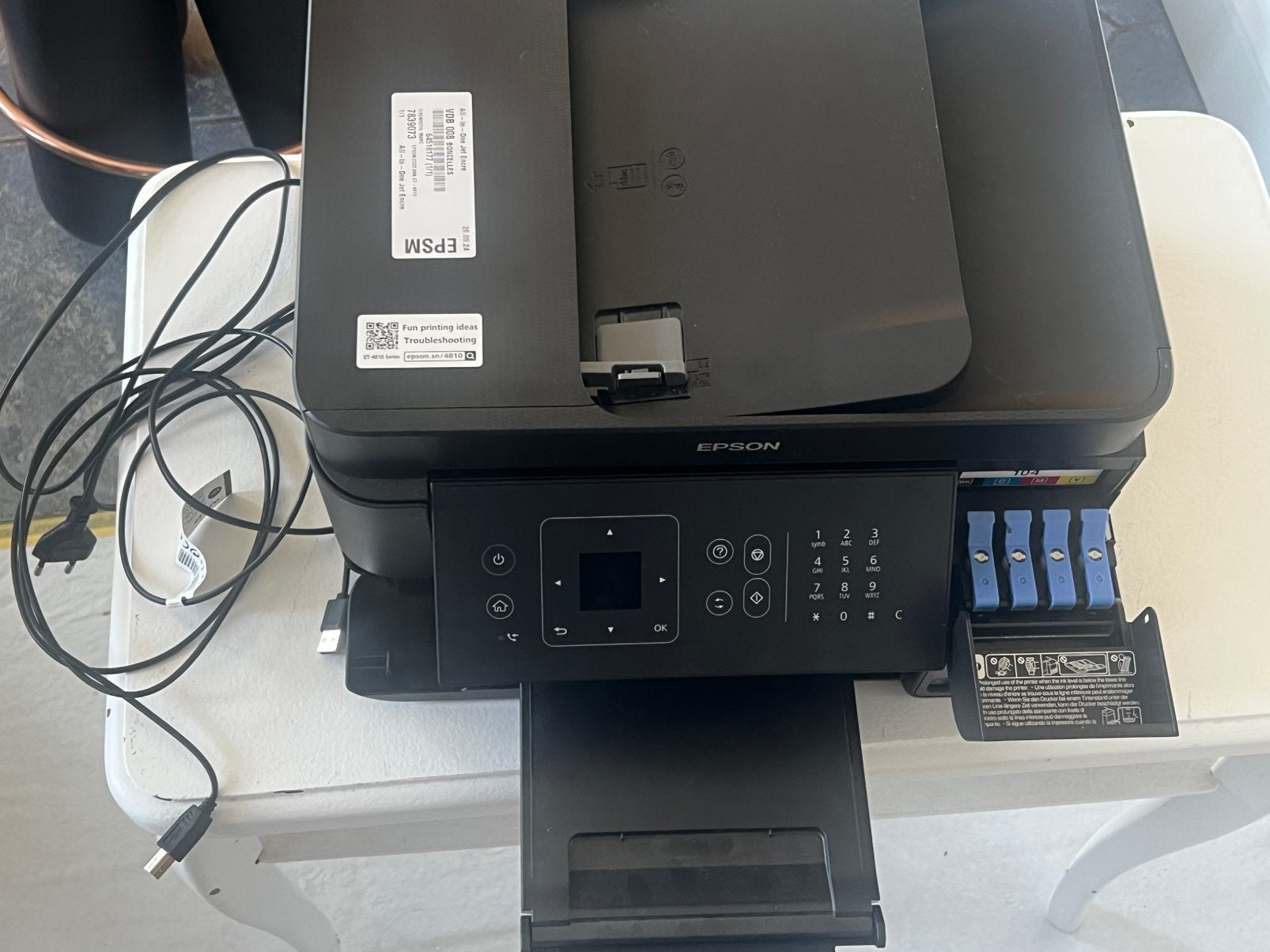 EcoTank 4810 multifunctionele printer met inktvullingen, Computers en Software, Printers, Zo goed als nieuw, Ophalen