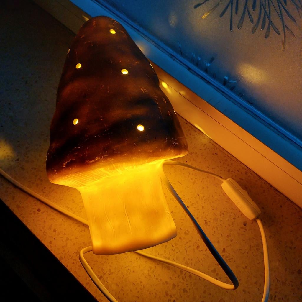 Heico paddestoellamp, zwart,25 cm, 25 €., Ophalen of Verzenden, Gebruikt, Nacht/ kinder/ sfeerlampje