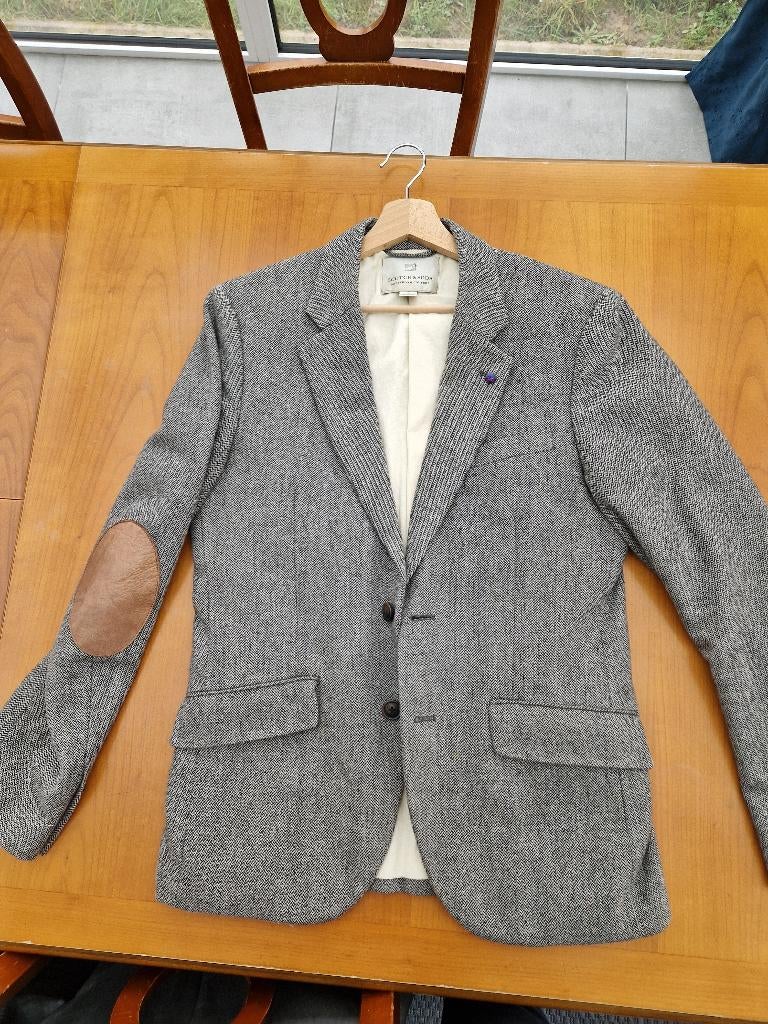 Blazer en laine Scotch & Soda taille 46 (S), Gris, Enlèvement, Porté, Taille 46 (S) ou plus petite