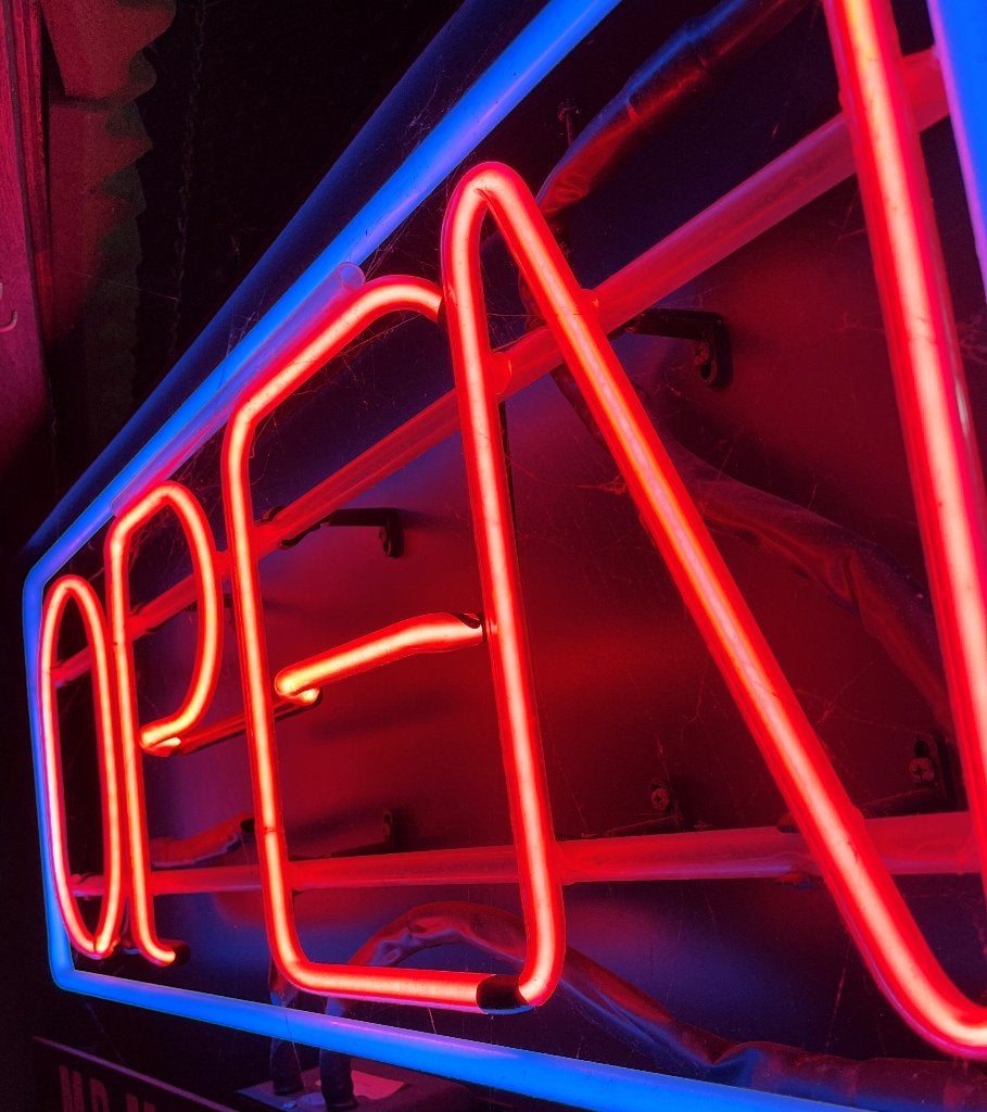 Neon Lichtreclame - OPEN -, Ophalen, Reclamebord