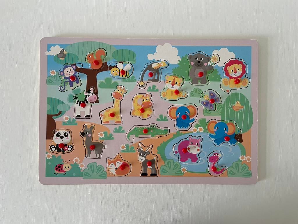 XL houten legpuzzel met dieren, Enlèvement, Utilisé, En bois