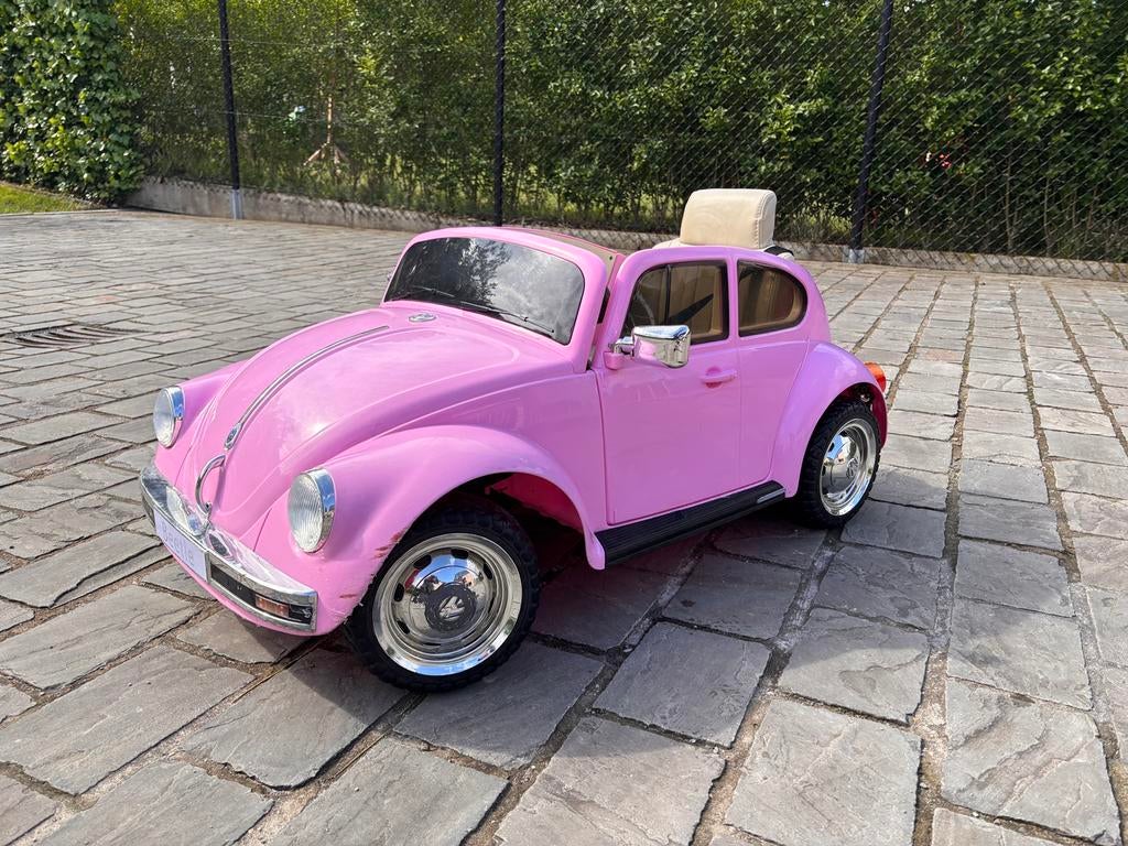Elektrische kinderauto VW Beetle radio + afstandsbediening, Enlèvement, Utilisé