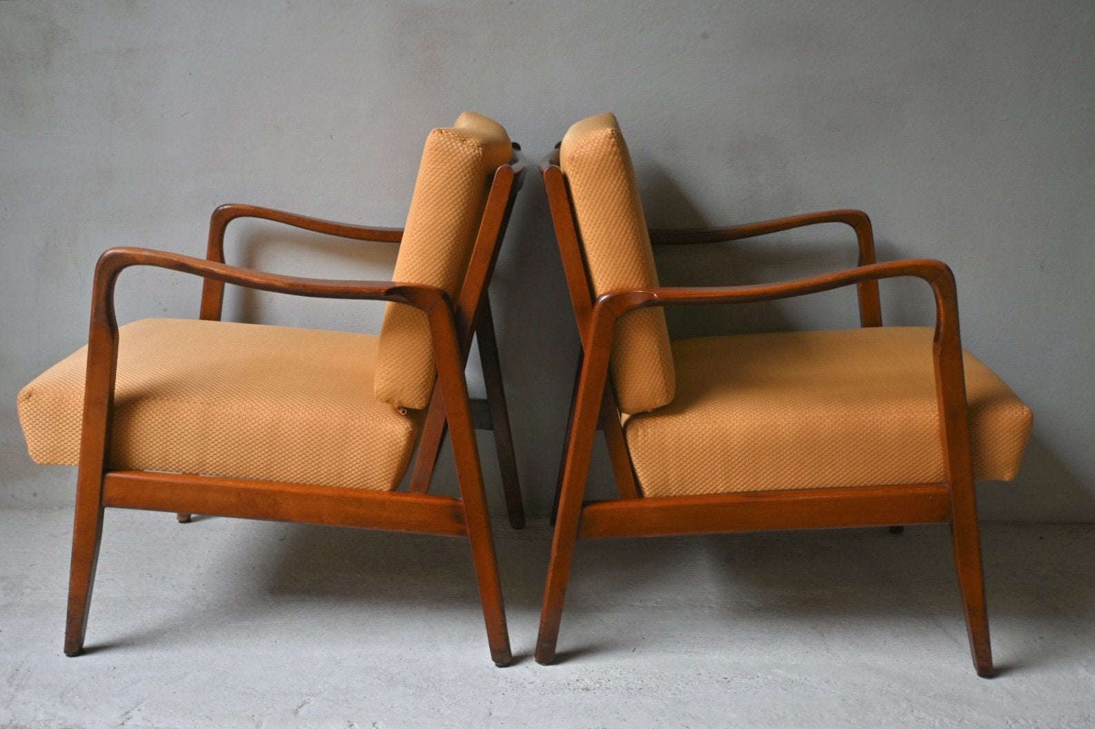 Set van twee vintage Scandinavische fauteuils, Ophalen