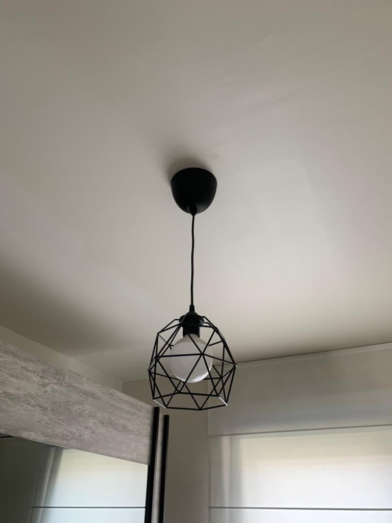 Ikea luster zwart 20 cm, Ophalen of Verzenden, Gebruikt