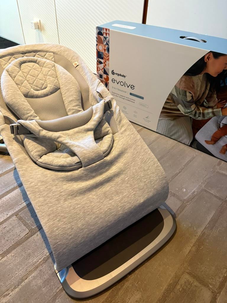 Relax/wipstoeltje ErgoBaby Evolve Light Grey, Verstelbaar, Wipstoel, Zo goed als nieuw, Ophalen