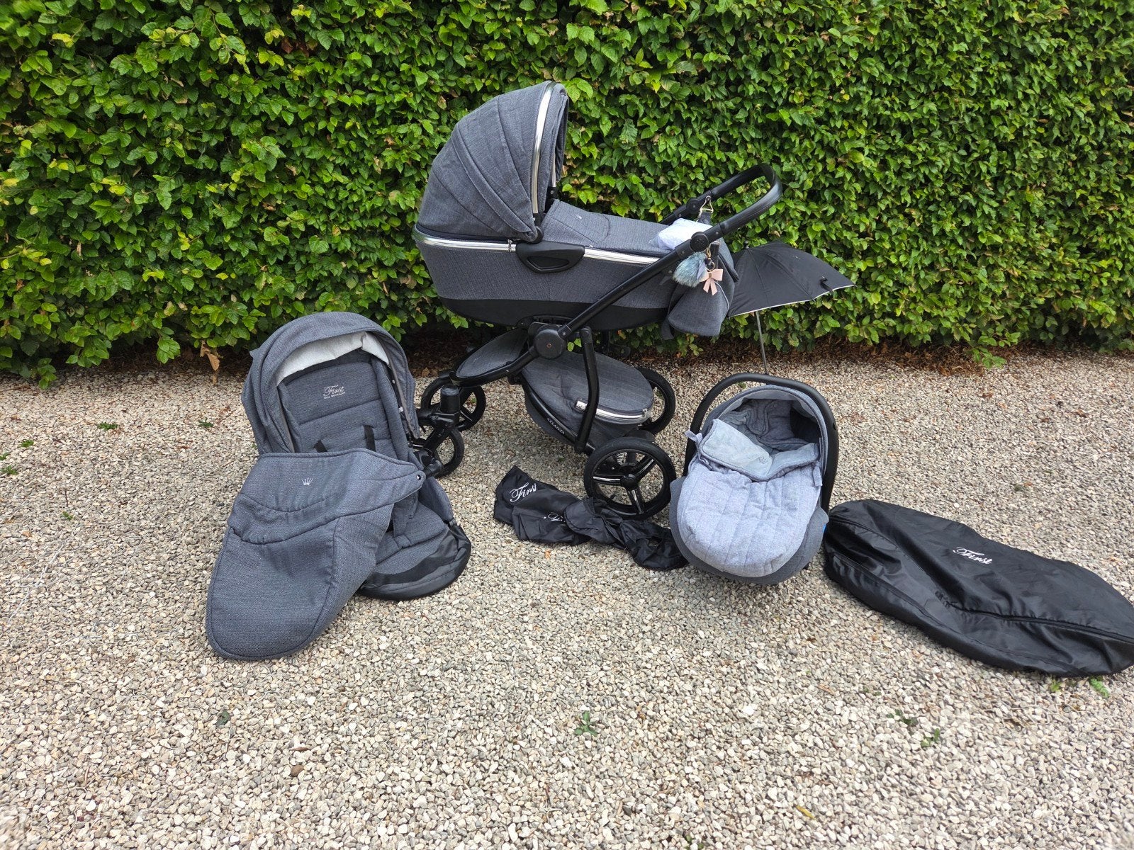 complete kinderwagen atlanta blue edition first, Kinderen en Baby's, Ophalen, Kinderwagen, Overige merken, Luchtbanden