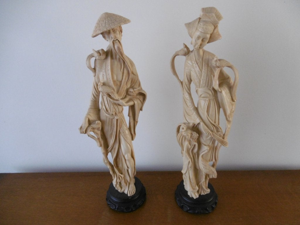 Chinese beelden, Ophalen, Gebruikt, Oosters, Beige
