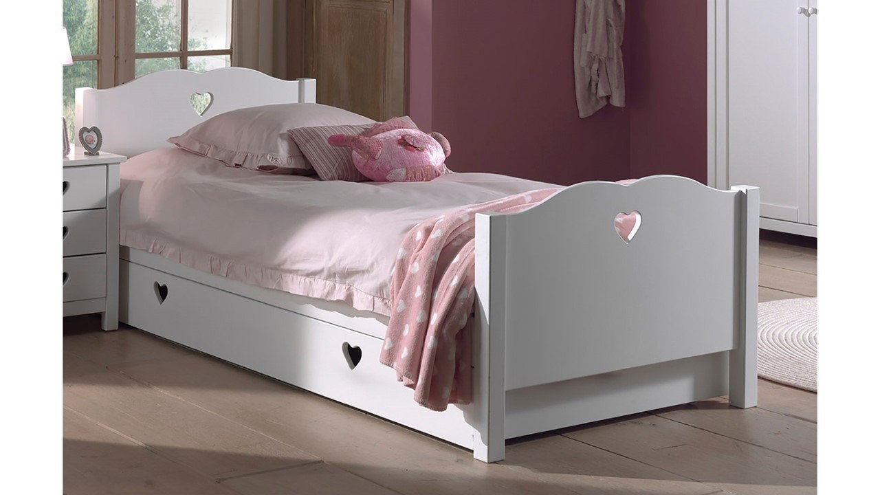 Kinderbed + bedlade incl matras, nachttafel, lattenbodem, Sommier à lattes, 85 à 100 cm, Enlèvement, 180 cm ou plus