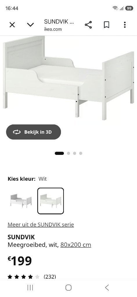 Meegroeibed, 70 à 85 cm, Sommier à lattes, Enlèvement, 180 cm ou plus