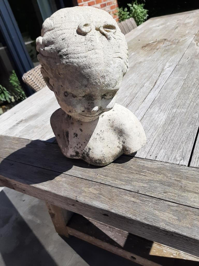 Antieke borst beeld., Tuin en Terras, Ophalen