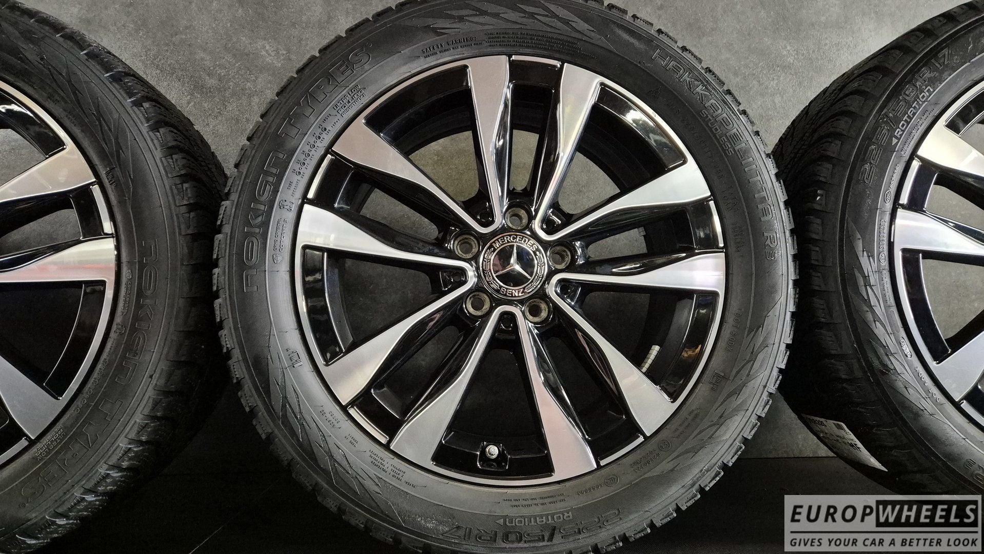 17 inch Mercedes C klasse W206 S206 Bicolor Zwart Winter, Pneus et Jantes, Pneus hiver, Véhicule de tourisme, -