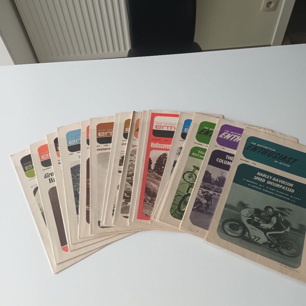 Lot de magazines vintage Harley Davidson ENTHUSIAST - 1960, Enlèvement, Harley-Davidson ou Buell