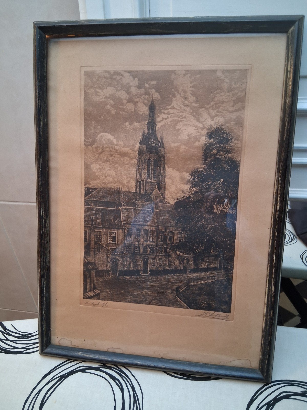 Pen tekening  van kortrijk 30 €, Ophalen