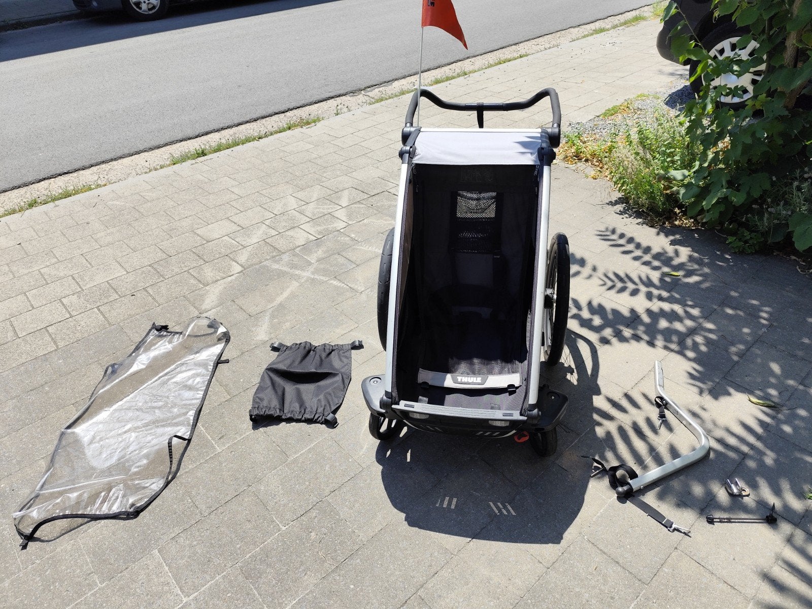 Fietskar Thule Chariot Lite 1, Ophalen
