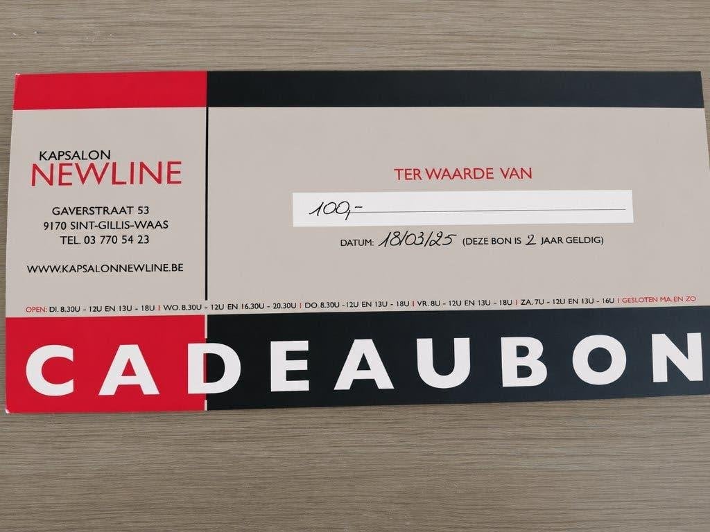 Cadeaubon kapper, Une personne, Bon cadeau
