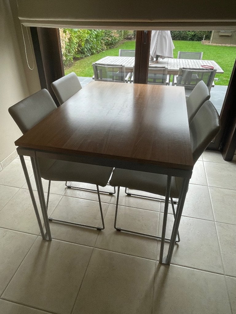 Keukentafel en stoelen, Huis en Inrichting, Tafels | Eettafels, Ophalen, Gebruikt, Vier personen