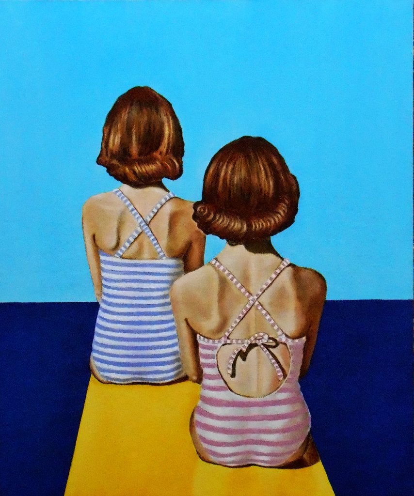 "Horizon. Het einde van de kindertijd"  Schilderij, Figuren, Verzenden, Olieverf, Handgeschilderd