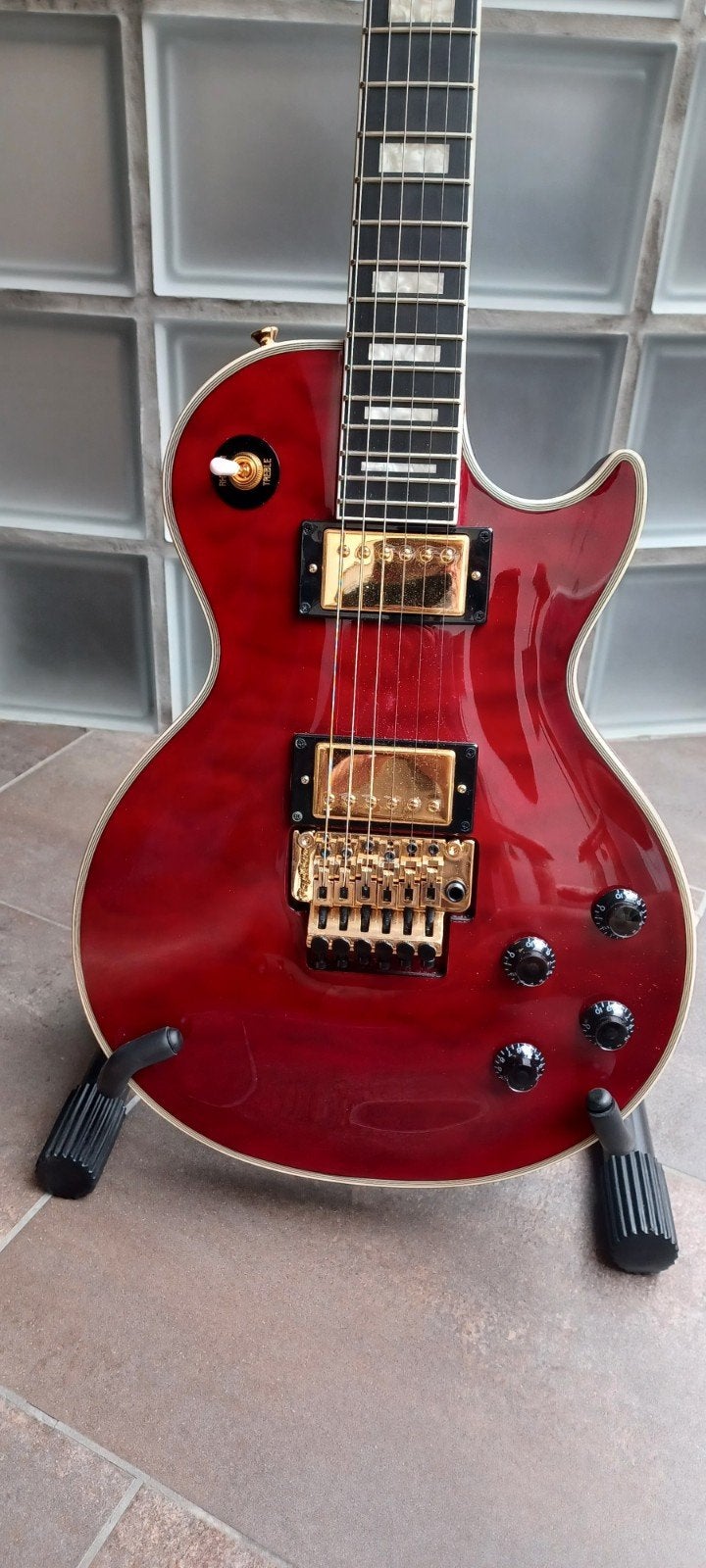 epiphone Alex Lifeson LP custom axcess, Ophalen, Zo goed als nieuw, Solid body, Epiphone