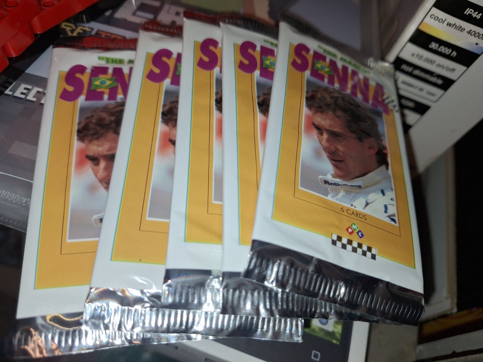 5 sealed packs ayrton senna formule 1, Ophalen of Verzenden, Formule 1