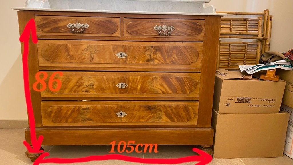 Magnifique commode à tiroirs avec miroir état impeccable, Enlèvement