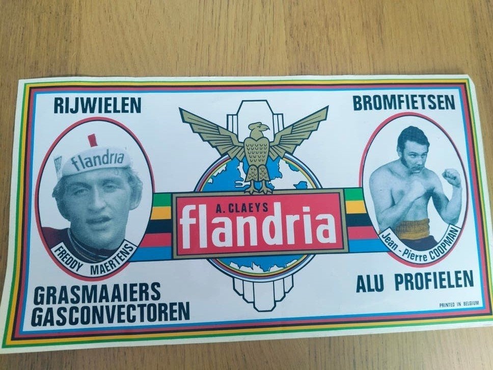 Oude vintage sticker flandria Freddy Maertens/ Coopman, Verzamelen, Ophalen of Verzenden