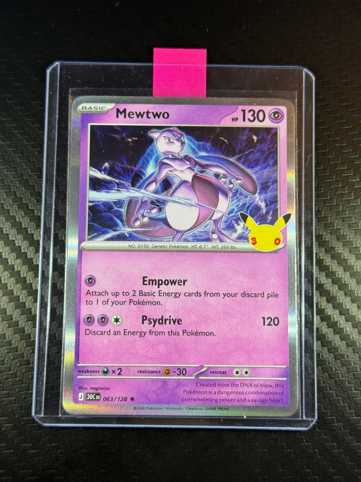 Mewtwo | Holo | Rare | 30th Celebration | 2026 | #063/128, Verzenden, Nieuw, Losse kaart