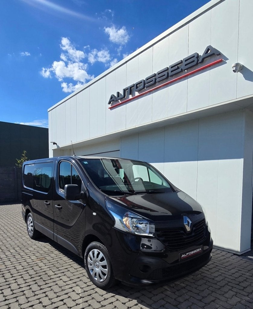 Renault Traffic 1.6dCI Dubbelcabine Lichtvracht/Gps/trekhaak, Auto's, Voorwielaandrijving, Stof, Renault, Zwart